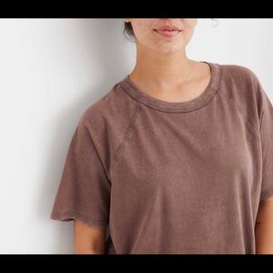 Aerie Distressed Boyfriend Raglan Boyfriend Tee